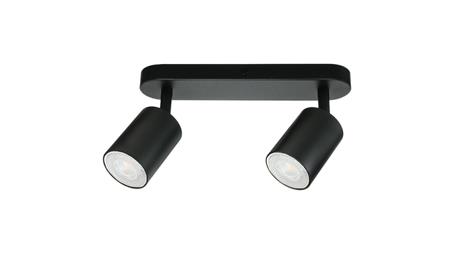 Lampa Oprawa SIENA-ALU-B/B 2xgu10 czarna z czarnym przegubem-59521