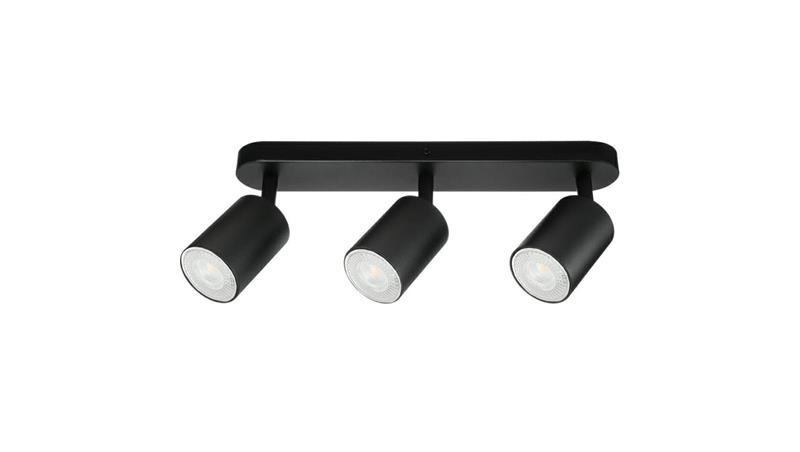Lampa Oprawa SIENA-ALU-B/B 3xgu10 czarna z czarnym przegubem-59492 Lampa Oprawa SIENA-ALU-B/B 3xgu10 czarna z czarnym przegubem-59492
