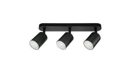 Lampa Oprawa SIENA-ALU-B/B 3xgu10 czarna z czarnym przegubem-59492