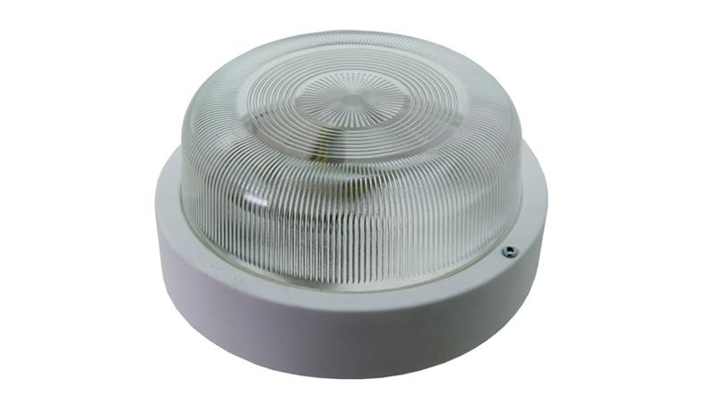 Oprawa VEGAS, E27, 100W, biała-polipropylen, klosz przeźroczysty-szkło, IP44 A2750-50527