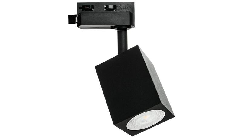Lampa OSCAR-Track-ALU-B/B-1F czarna z czarnym przegubem 1xgu10 LUXsystem-1F (na szynę jednofazową)-61248 Lampa OSCAR-Track-ALU-B/B-1F czarna z czarnym przegubem 1xgu10 LUXsystem-1F (na szynę jednofazową)-61248