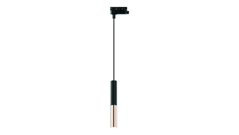 Lampa LEYA LED 3W Rose Gold / Black wisząca zwis oprawa SLIM fi25 na szynę szynoprzewod 3-fazowy luxsystem-3f-61255