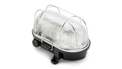 Oprawa LOFT OVAL-7063NB, E27, 100W, czarna-bakelit, klosz przeźroczysty-szkło, IP54, siatka metalowa A1230CZ-50514