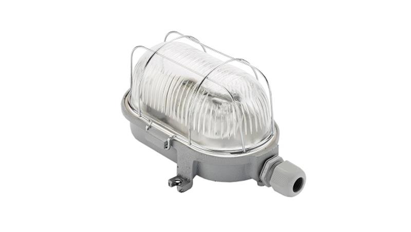 Oprawa LOFT OVAL-7040G, E27, 100W, szara-żeliwo, klosz przeźroczysty-szkło, IP54, siatka metalowa A1180-50531