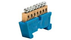 Listwa zaciskowa zerowa 7x10mm2 niebieska TH 35-7/N-67710