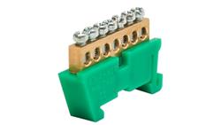 Listwa zaciskowa zerowa 7x10mm2 zielona TH 35-7/Z-67732