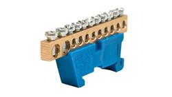 Listwa zaciskowa zerowa 9x10mm2 + 2x16mm2 niebieska TH 35-11/25/N-67757
