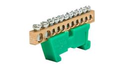 Listwa zaciskowa zerowa 9x10mm2 + 2x16mm2 zielona TH 35-11/25/Z-67758