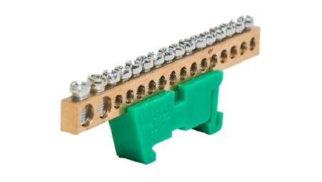 Listwa zaciskowa zerowa 14x10mm2 + 2x16mm2 zielona TH 35-16/25/Z-67837