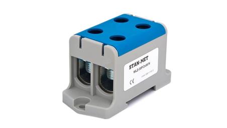 Złączka szynowa gwintowa al/cu 2x95mm2 niebieska WLZ-35P/2x95N-64949