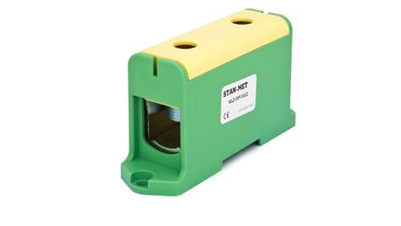 Złączka szynowa gwintowa al/cu 240mm2 zielono-żółta WLZ-35P/240Z-64952