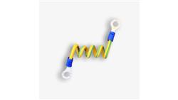 Przewód uziemiający (linka żółto-zielona) dł. 25 cm, zakończenia oczkowe EM/LIN-PE-25-72950