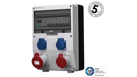 Rozdzielnica budowlana z licznikem 3F Siemens pTD-S 32A 16A 2x230V gniazda Mennekes Schuko Doktorvolt 4838-66277
