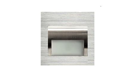 Oprawa Beryl srebrna szczotkowana ciepła 3000K 1,5W 12V DC 9 led smd 3014 kwadrat do puszki fi 60-62746