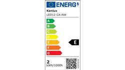 Żarówka LED G4 LED12 G4-NW 720lm 4000K barwa neutralna 18503-48680