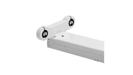 Oprawa dla 2szt.TUB LED T8, 60cm, AC-230V, zasil.jednostronne,biała 4451011-61153