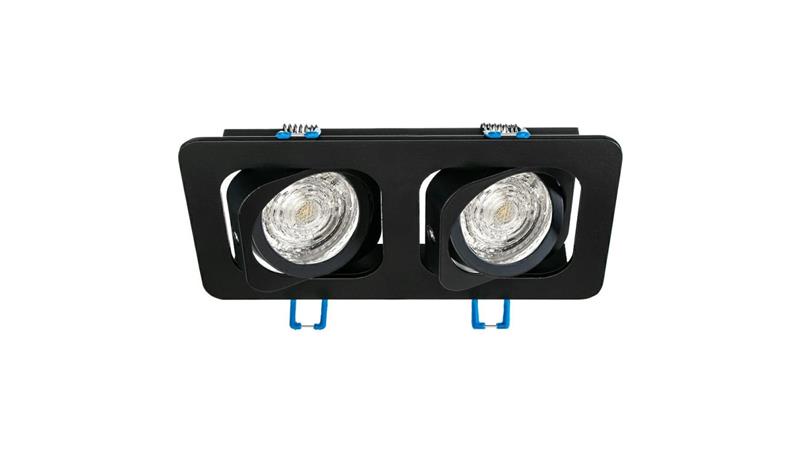 Oprawa sufitowa KORAL-B-2 czarna matowa regulowana wpuszczana-53319