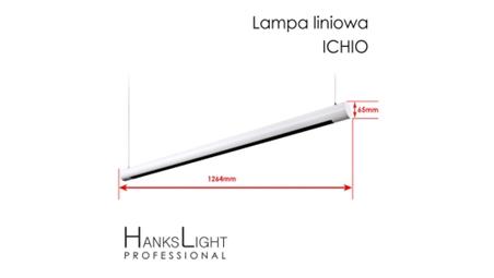 Lampa LED,HanksLight,liniowa,white, alu,zwiesz,1264mm,down36W, SMD,AC230V,4000K-W L4702025 (OCHIO)-56574