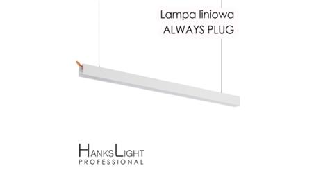 Lampa LED HanksLight,white,liniowa,alu,zwiesz,wtyczka-opcja łączenia,1200mm,down36W,4000K L4702120 (always plug)-56576