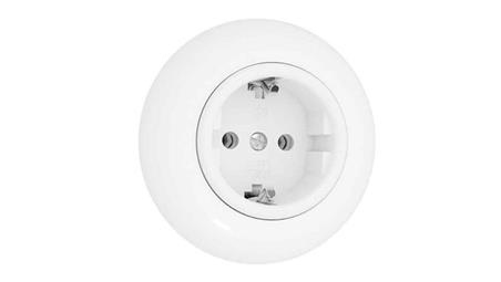 Premiumlux RETROLINE Gniazdo schuko z ramką białe-44667