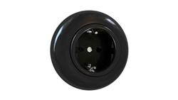 Premiumlux RETROLINE Gniazdo schuko z ramką czarne-44669