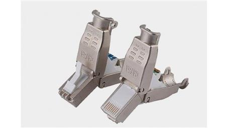 Wtyk modularny przemysłowy RJ-45 8p8c kat.6 ekranowany beznarzędziowy do skrętki FTP / STP / SFTP 24658-33656