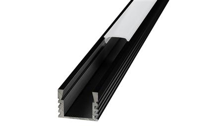 Profil czarny MiniLUX MAXI 2m wysoki nawierzchniowy-55386