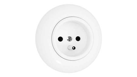 Premiumlux RETROLINE Gniazdo z uziemieniem z ramką białe-43593