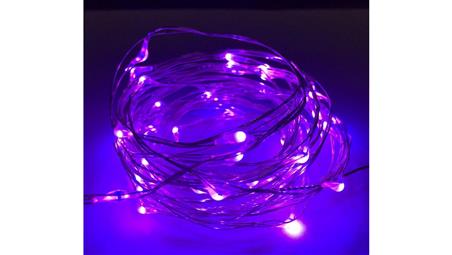Lampki led zewnętrzne ŁEZKI 12V 5m 50LED fioletowe IP65-50211