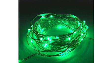 Lampki led zewnętrzne ŁEZKI 12V 5m 50LED zielone IP65-50214