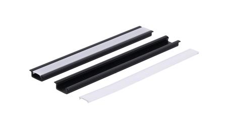 Profil led PCV Fuga Slim 16x7 2m czarny ML-55210