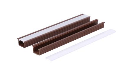 Profil led PCV Fuga 16x11 2m brązowy ML-55425