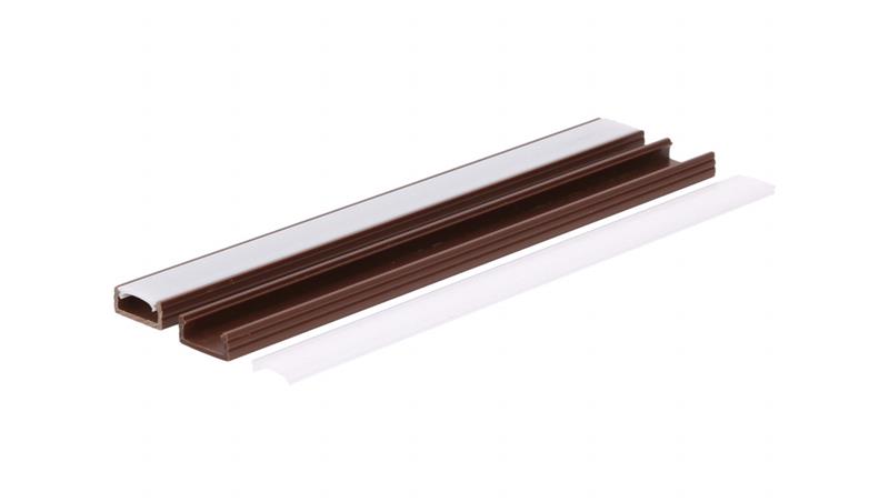 Profil led PCV Line Slim 16x7 2m brązowy ML-55435