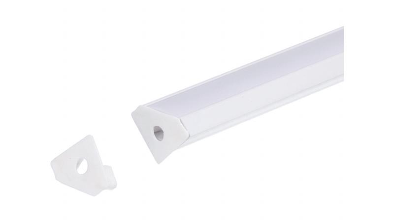 Zaślepka PCV Corner biała z otworem-55437
