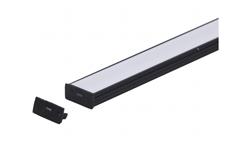 Zaślepka PCV Line Slim czarna z otworem-55417