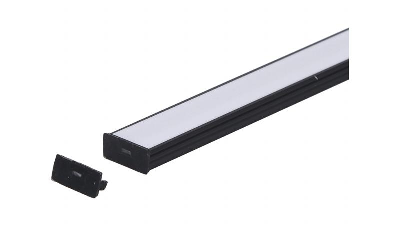 Zaślepka PCV Line Slim czarna z otworem-55417 Zaślepka PCV Line Slim czarna z otworem-55417