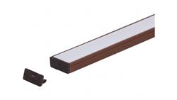 Zaślepka PCV Line Slim brązowa z otworem-55439