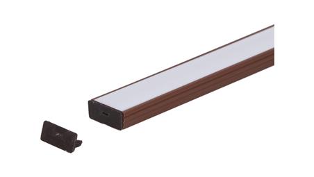 Zaślepka PCV Line Slim brązowa z otworem-55439
