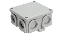 Puszka natynkowa, materał-bakelit, kolor RAL7035, IP54, 500V, 7 wyjść K76-75082