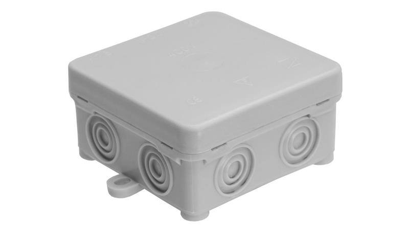 Puszka natynkowa, materiał-polietylen, kolor RAL7035, IP54, 380V, 7 wyjść, z zaciskami 4x6mm2 K76/T/K-77530