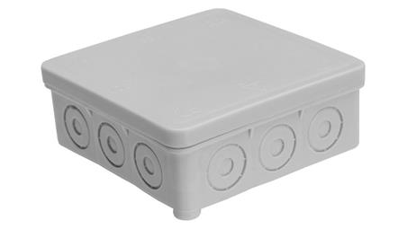 Puszka natynkowa, materiał-polietylen, kolor RAL7035, IP54, 380V, 12 wyjść, z zaciskami 4x6mm2 K80/T/K-77532