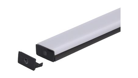 Zaślepka PCV Max czarna z otworem-55405