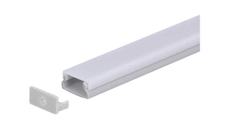 Zaślepka PCV Max szara z otworem-55406 Zaślepka PCV Max szara z otworem-55406