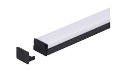 Zaślepka PCV Standard czarna z otworem-55395