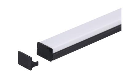 Zaślepka PCV Standard czarna z otworem-55395