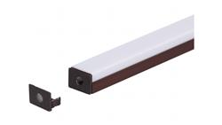 Zaślepka PCV Standard brązowa z otworem-55393