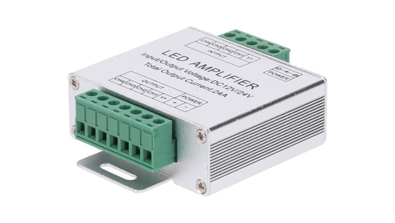 Wzmacniacz LED RGBW 4x6A 12-24V Prescot-51223