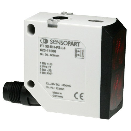 Czujnik optyczny 12m IP69 PC-ABS refleksyjny laser PNP NO/NC M12 10-30VDC