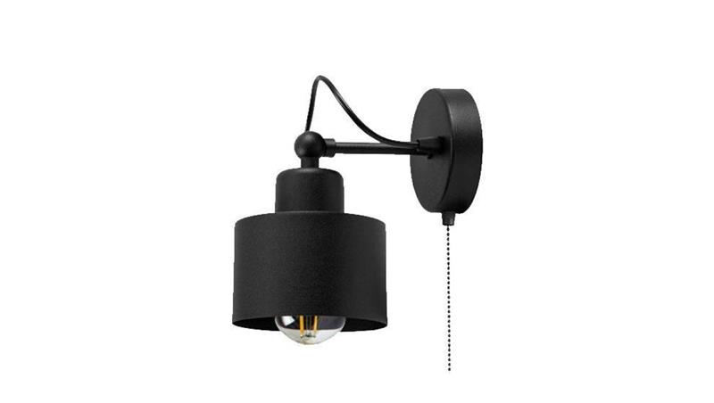 Lampa LOFT ABI K5W czarna 1xE27 kinkiet-59529 Lampa LOFT ABI K5W czarna 1xE27 kinkiet-59529