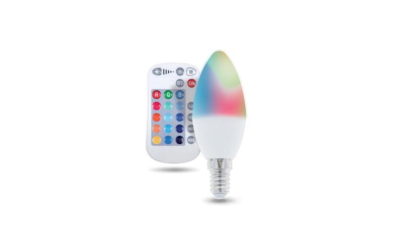 Żarówka LED E14 C37 RGB + White 5W + RC 250lm Forever Light-47446 Żarówka LED E14 C37 RGB + White 5W + RC 250lm Forever Light-47446